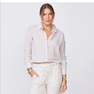 Monrow Relaxed Blouse in Chalk